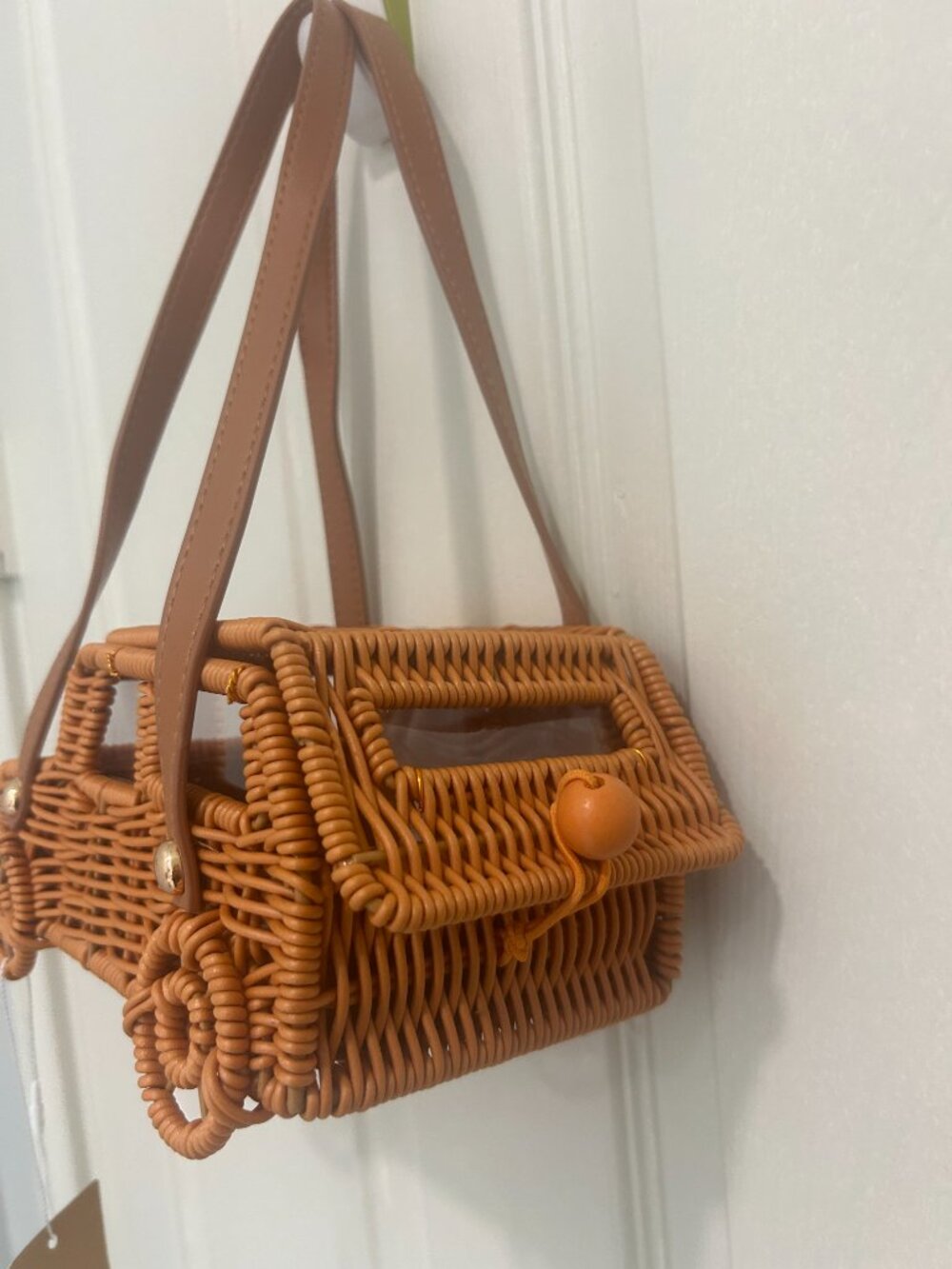 Tommy Bahama Woven Rattan Straw Wicker Jeep Car Truck Bag NWT - Picture 8 of 8